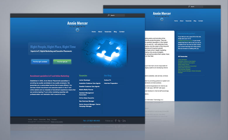 Annie Mercer Placements website